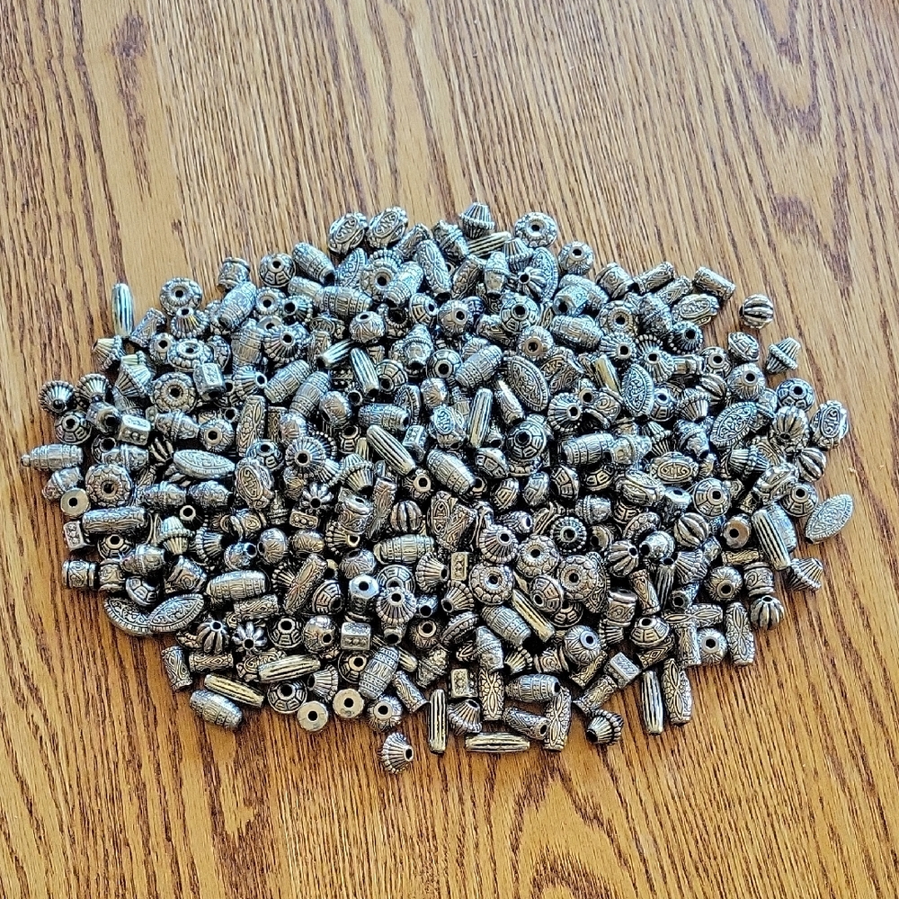 Silver Metal Beads Assortment